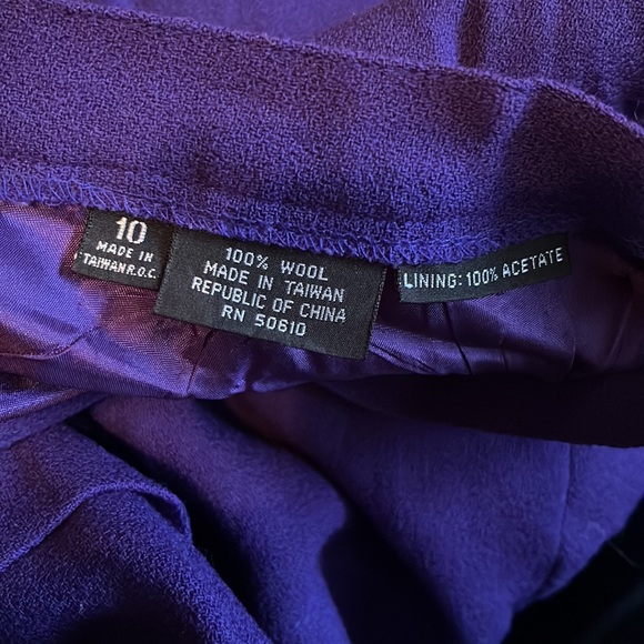 Albert Nipon Lined Wool Skirt Set Size 10 - Picture 9 of 9